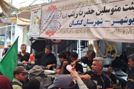 از جسرالعباس تا دل‌های زائران؛ روایت ۱۱ روز خدمت بی‌وقفه موکب متوسلین حضرت زینب(س) کنگان